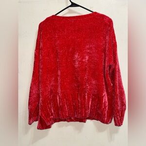 🤎Macy's Red Sweater and Light Blue Jeans